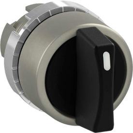 Non-Illuminated Selector, 22mm, Black, D CAM