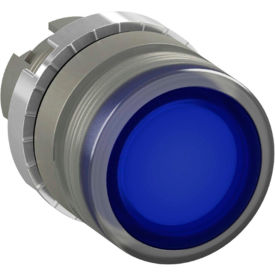 Illuminated Push Button Operator, 22mm, Blue, Flush Style