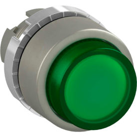Illuminated Push Button, 22mm, Green, Extended Style