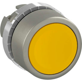 Non-Illuminated Push Button Operator, 22mm, Yellow, Flush Style