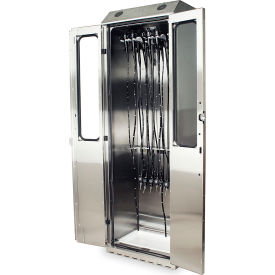 SureDry 10 Scope Stainless Drying Cabinet with Key Lock, 30"W x 24"D x 93"H, Silver
