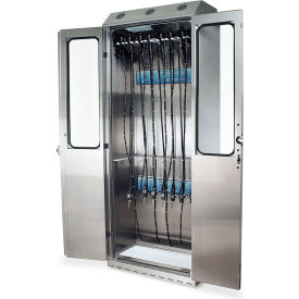 14 Scope Cabinet W/ Dri Scope Aid & Key Lock, 36"W x 24"D x 93"H, Silver