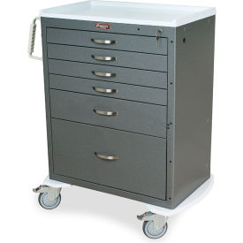 Standard Width Tall Cabinet, 6 Drawers, 43-3/4 H x 36-3/4 W x 22 D, Beige