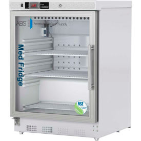 Undercounter Glass Door Vaccine Refrigerator Left Hinged NSF Certified 4.6 CF