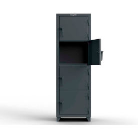 1-Tier 1 Door Locker, 24"W x 24"D x 75"H, Gray, Assembled