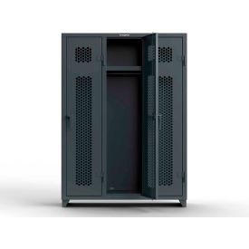 1-Tier 1 Door Ventilated Locker, 54"W x 18"D x 75"H, Gray, Assembled