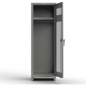 1-Tier 1 Door Ventilated Locker, 24"W x 24"D x 75"H, Gray, Assembled