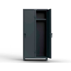 1-Tier 2 Door Locker, 36"W x 18"D x 75"H, Gray, Assembled