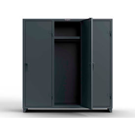 1-Tier 3 Door Locker, 72"W x 24"D x 75"H, Gray, Assembled