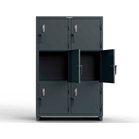 3-Tier 6 Door Digital Locker w/ Keyless Entry Lock, 48"Wx24"Dx75"H, Gray, Assembled
