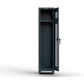 1-Tier 1 Door Ventilated Locker, 18"W x 18"D x 75"H, Gray, Assembled