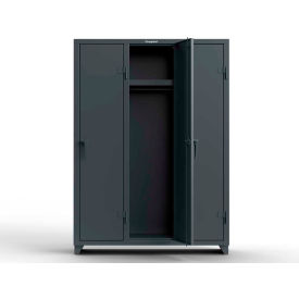 1-Tier 3 Door Locker, 54"W x 18"D x 75"H, Gray, Assembled