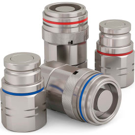 Nickel-Plated Brass Non-Drip Coupling, 1" Body Size, Red Color Ring, NBR Seals