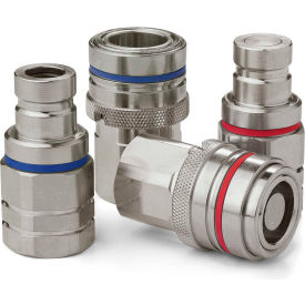 Nickel-Plated Brass Non-Drip Nipple, 1/2" Body Size, Red Color Ring, NBR Seals