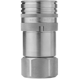Stainless Steel Flat Face Coupling, 3/4" Body Size, Viton Seals