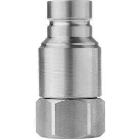 Stainless Steel Flat Face Nipple, 3/4" Body Size, Viton Seals