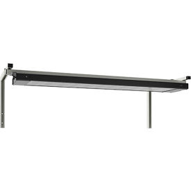 Overhead Workstation Light, 11"d x 56"w Black Housing, Two 48" LED Bulbs, 60" Tool Track