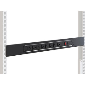 8-Outlet Power Bar, Horizontal Mount, 115 VAC. 15A