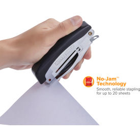 Deluxe Hand-Held Stapler, Black/Chrome