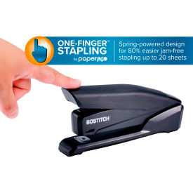 EZ Squeeze Spring-Powered Ergonomic Stapler, Black