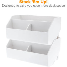 Wide Storage Bin, White