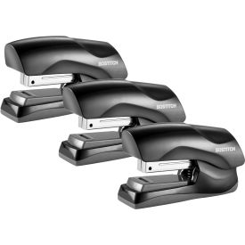 Flat Clinch Stapler, 40 Sheets, 3/Pack