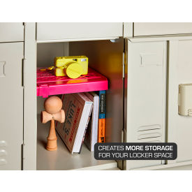 Adjust-A-Shelf School Locker Shelf, Pink