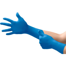 Microflex SafeGrip SG-375 Latex Gloves, Powder-Free, Beaded, Size M, 50/Pack