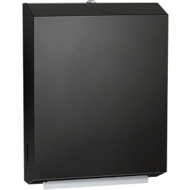 C Fold Surface Mounted Paper Towel Dispenser, Stainless Steel, Black