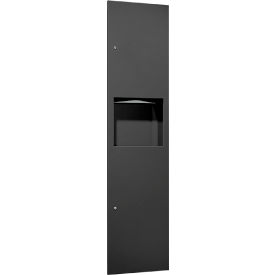 Simplicity Paper Towel Dispenser & Waste Receptacle, Stainless Steel, Black