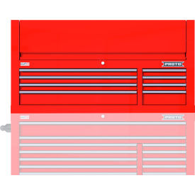 Proto® Double Bank Top Chest W/ 8 Drawers, 55"W x 22-3/8"D x 27-2/3"H, Red