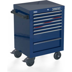 Proto® Single Bank Roller Cabinet W/ 8 Drawers, 22-3/8"D x 38-1/2"H, Blue