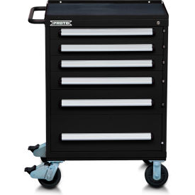 Proto® 560S Roller Cabinet W/ 6 Drawers, 30"W x 21-3/8"D x 42-1/2"H, Black