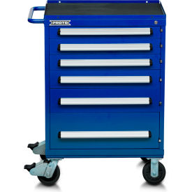 Proto® 560S Roller Cabinet W/ 6 Drawers, 30"W x 21-3/8"D x 42-1/2"H, Blue