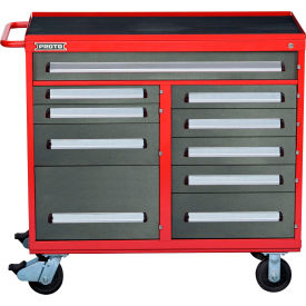Proto® 560S Workstation W/ 10 Drawers, 45"W x 21-3/8"D, Red