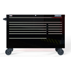 Proto® Double Bank Roller Cabinet W/ 13 Drawers, 55"W x 22-3/8"D x 38-1/2"H, Black