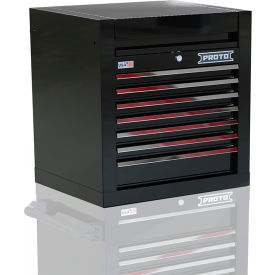 Proto® Single Bank Top Chest W/ 7 Drawers, 27"W x 22-3/8"D x 27-2/3"H, Black