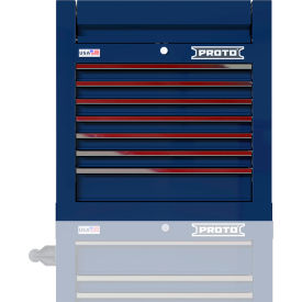 Proto® Single Bank Top Chest W/ 7 Drawers, 27"W x 22-3/8"D x 27-2/3"H, Blue