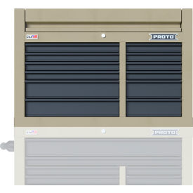 Proto® Double Bank Top Chest W/ 12 Drawers, 42"W x 22-3/8"D x 27-2/3"H, Tan