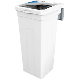 Rise Single Mobius Loop Waste Container, 13-11/16"W x 12-7/8"D x 27-1/2"H, White