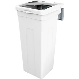 Rise Single Waste Container, 13-11/16"W x 12-7/8"D x 27-1/2"H, White