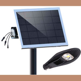 Solar 60W 7500 LM 5000K LED Area Flood Light with Smart Function w/ Detachable Cobra Head