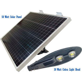 Solar 30W 3800 LM 5000K LED Area Flood Light with Detachable Cobra Head