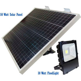 Solar 30W 3800 LM 5000K LED Area Flood Light Smart w/ Detachable Spot Head