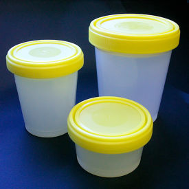 Graduated Histology Container, 500mL (16 oz.), Polypropylene, Yellow Screwcap, 100/Pack