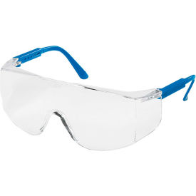 TC120 Tacoma Safety Glasses, Blue Temples, Clear Lens