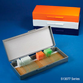 Slide Box For 50 Slides, Cork Lined, Dark Gray