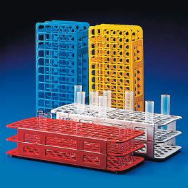Tube Rack For 20mm and 21mm Tubes, 40-Place, Polypropylene, White