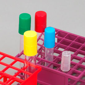 Culture Tube Cap for 20mm Glass Culture Tubes, PP, Red, 100/Bag, 5 Bags/Carton, 500/Pack
