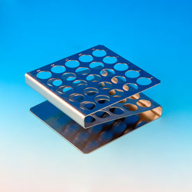 Rack, Tube, 25-Place, Stainless Steel "Z" Shape